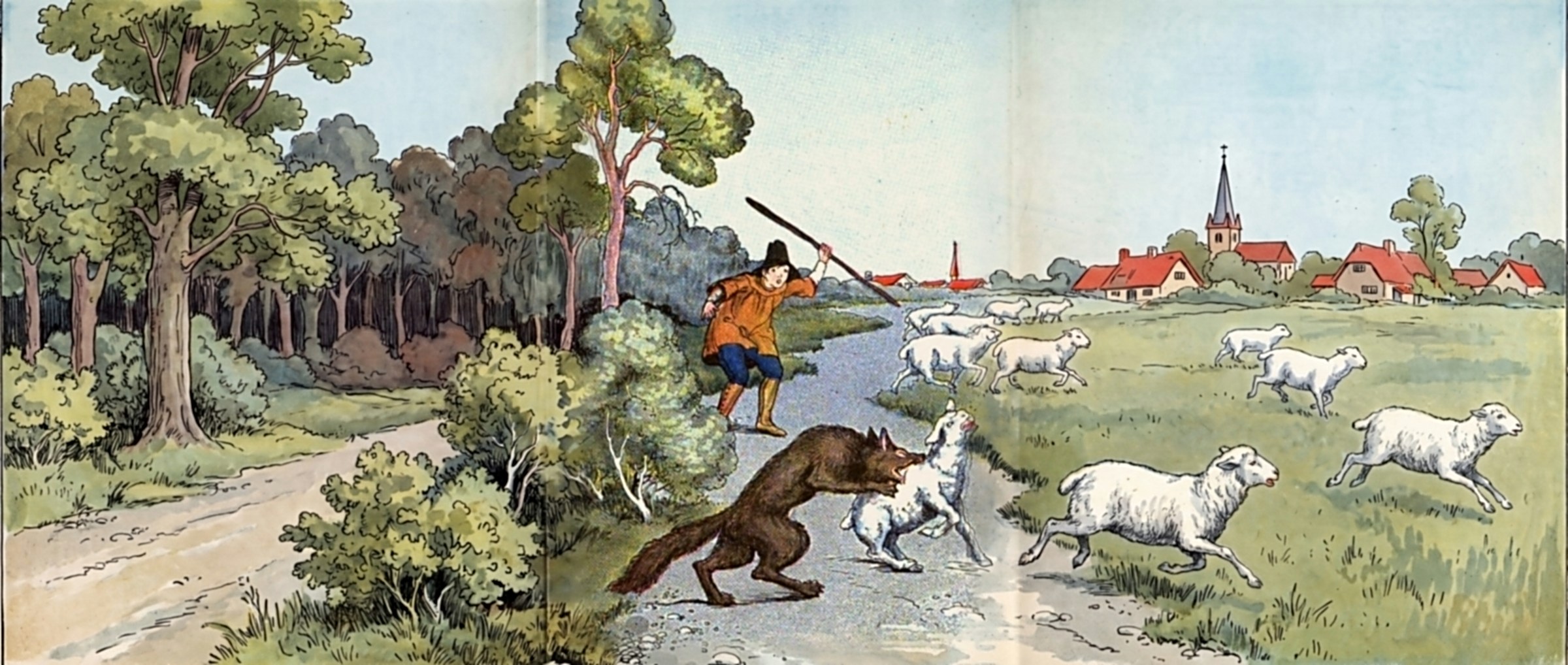 The Shepherd Boy and the Wolf, Milo Winter, 1919